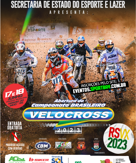  Abertura do Campeonato Brasileiro de Velocross acontece neste final de semana em Arroio do Meio/RS
