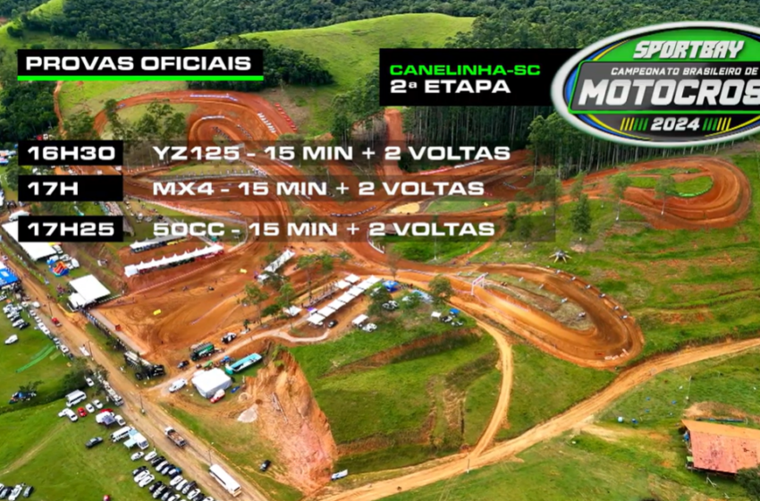  Ao Vivo – 2ª Etapa do Brasileiro de Motocross – Sábado (6) – Canelinha/SC